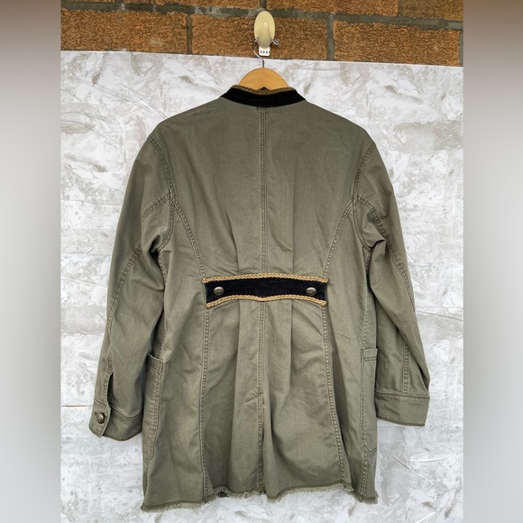 Free People Olive Green Military Hussar Jacket L | Regencycore Napoleonic Band - Picture 9 of 14